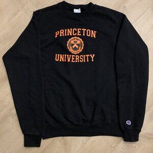 Champion Princeton University Tigers Sweatshirt Men's Small S Crewneck Black